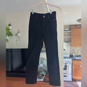 Banana Republic | Black High-Rise Straight Jeans